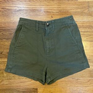 Madewell Womens Shorts Small Comfortable High Waisted Olive Green